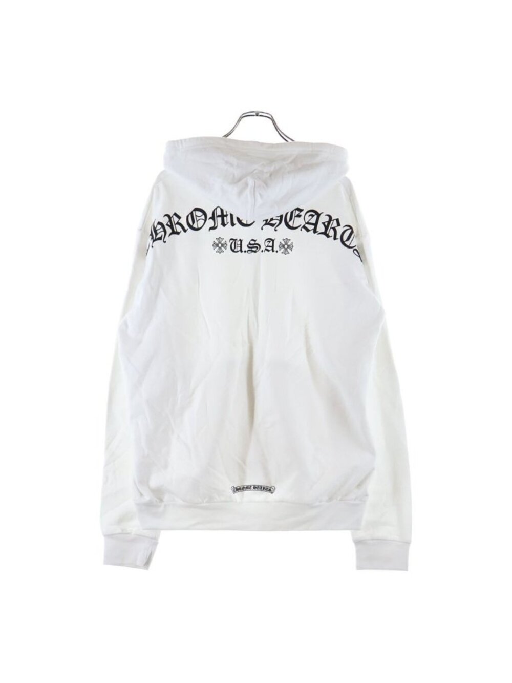 Chrome Hearts Back Arch Logo US Zip UP Hoodie White